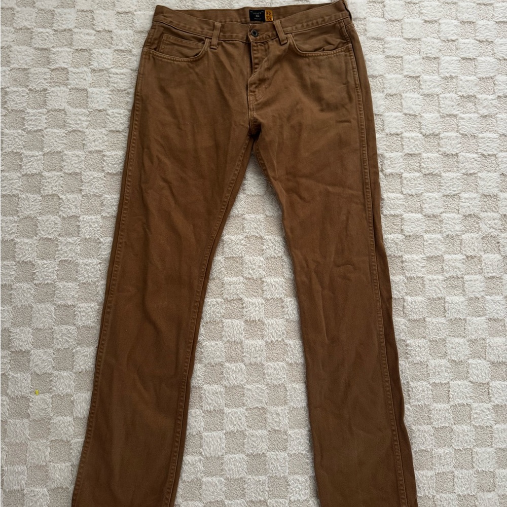 Brown Slim Fit Pants